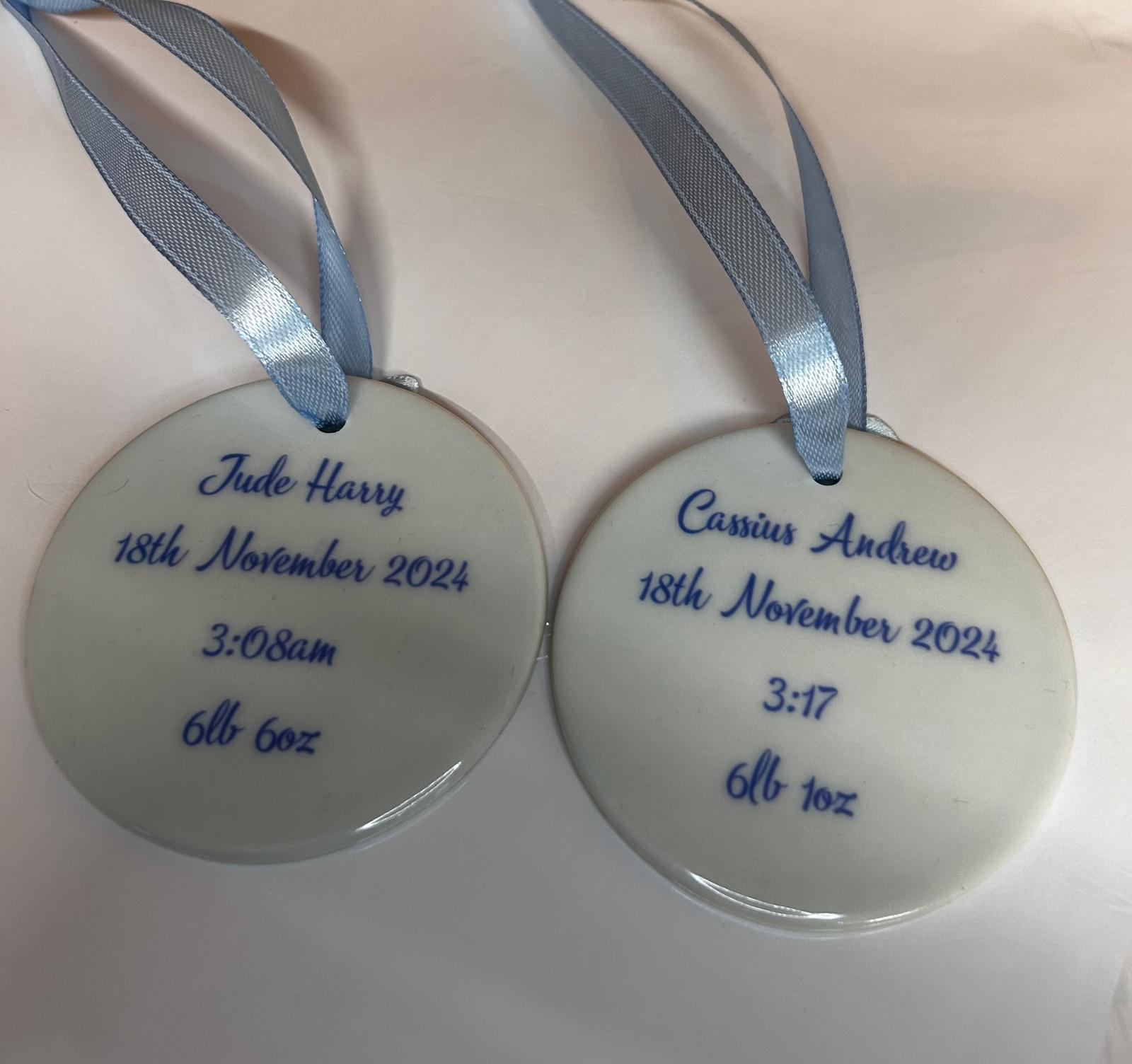 Personalised Ceramic Photo Hanging Ornament – Any Occasion  Any Photo