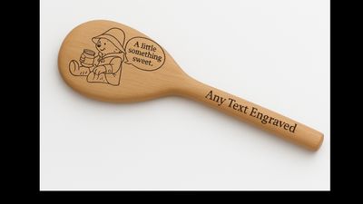 🪵 Personalised Engraved Wooden Spoon — Custom Kitchen Gift