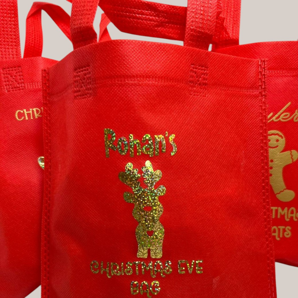 Christmas Polyester Tote Bag - Personalised Any Name