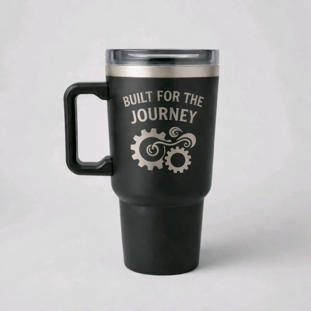 ☕ Personalised Engraved 1.2L Tumbler — Any Logo, Text or Stock Design