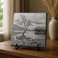 Personalised Engraved Slate Coaster – Custom Photo and Text Gift
