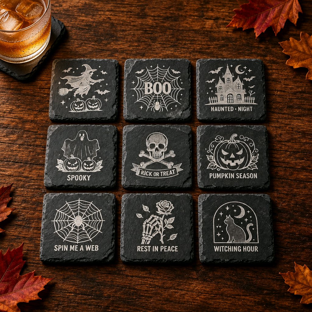 Halloween Slate Coaster Choose a Design or go Custom