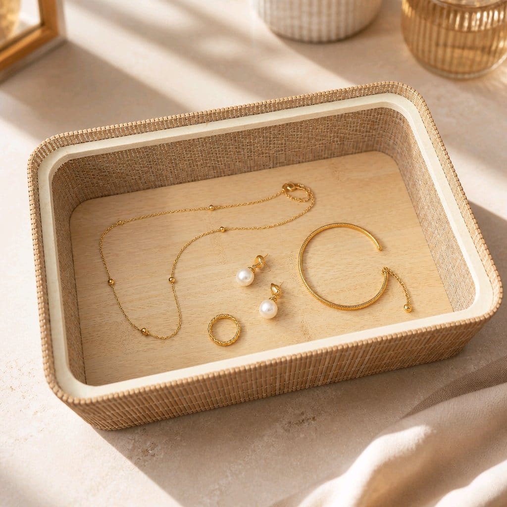 Custom engraved bamboo jewellery box — fully personalised — natural wood inside — keepsake gift Stockport UK