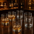 Engraved personalised whiskey glass — custom logo, name & text — made in Stockport UK