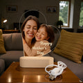 LED photo frame with printed image — Illuminated LED photo frame featuring a customer‑chosen printed image.