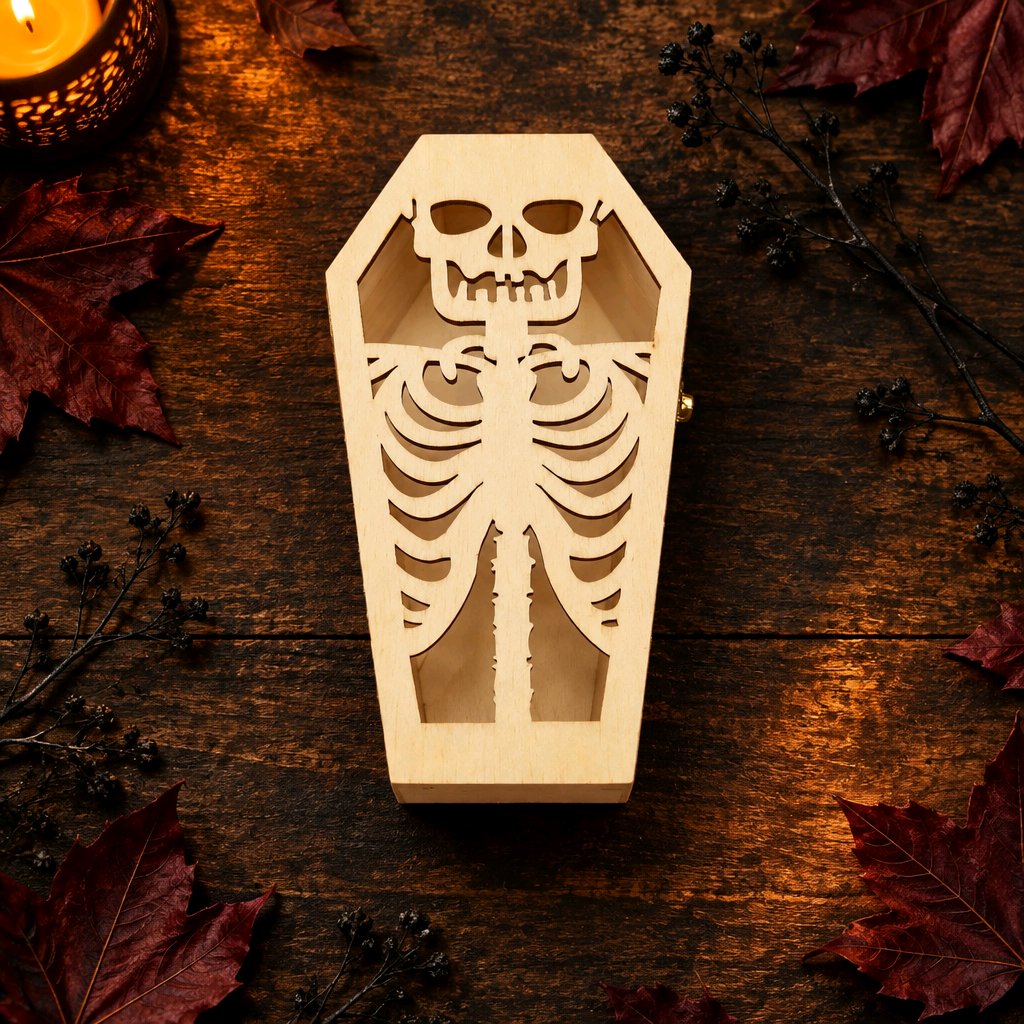 Personalised Wooden Coffin Box – Choose Your Design  or Go Custom