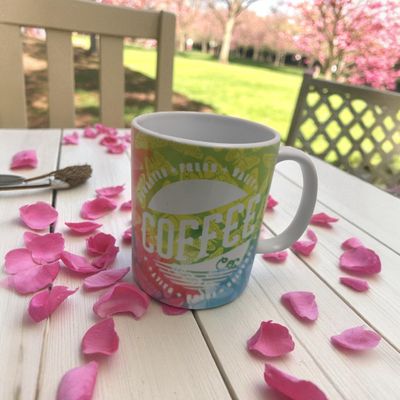 Any text any image personalised mug — Ceramic mug printed to order with any uploaded image and personalised message.