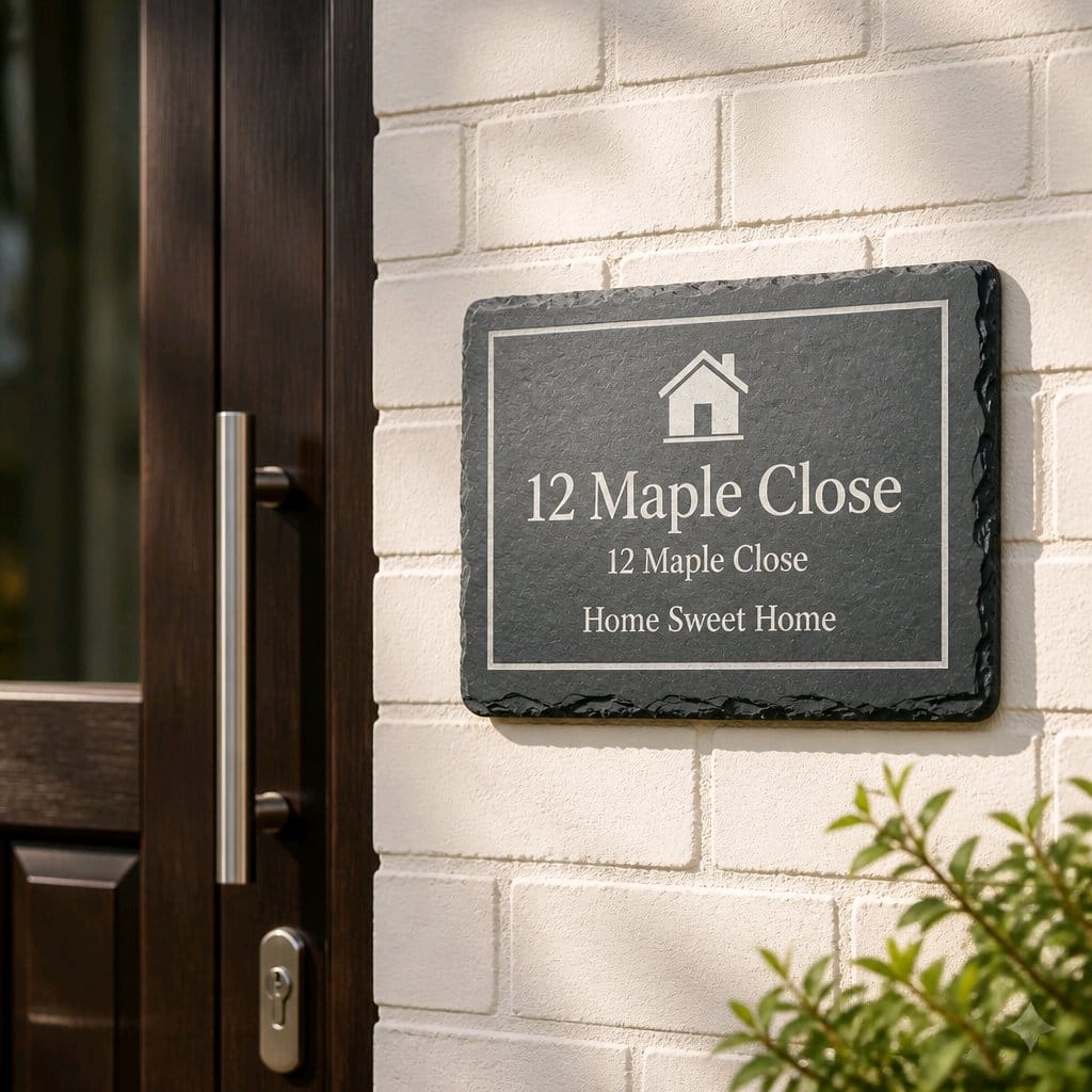 Custom engraved rectangle placemat or sign — custom text, name or logo — Fast Shipping-Stockport UK