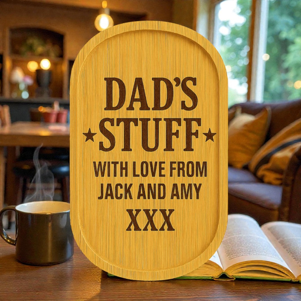 Custom bamboo tray laser engraved design — Smooth bamboo tray featuring precision engraving for everyday kitchen display.