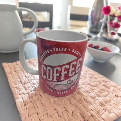 Custom slogan or artwork mug — 11oz mug printed with your chosen slogan, artwork or personalised message.