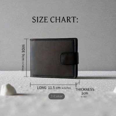 Engraved leather wallet with logo and text — Stylish leather wallet featuring custom engraving on the outside and a heartfelt message inside.