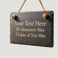 Personalised engraved slate sign — Versatile engraved slate sign suitable for sheds, bars, homes, or garden spaces.