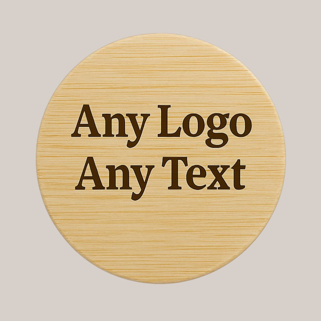 Engraved wooden coaster custom image — Smooth wooden coaster featuring professional‑grade engraving of your chosen image or text.