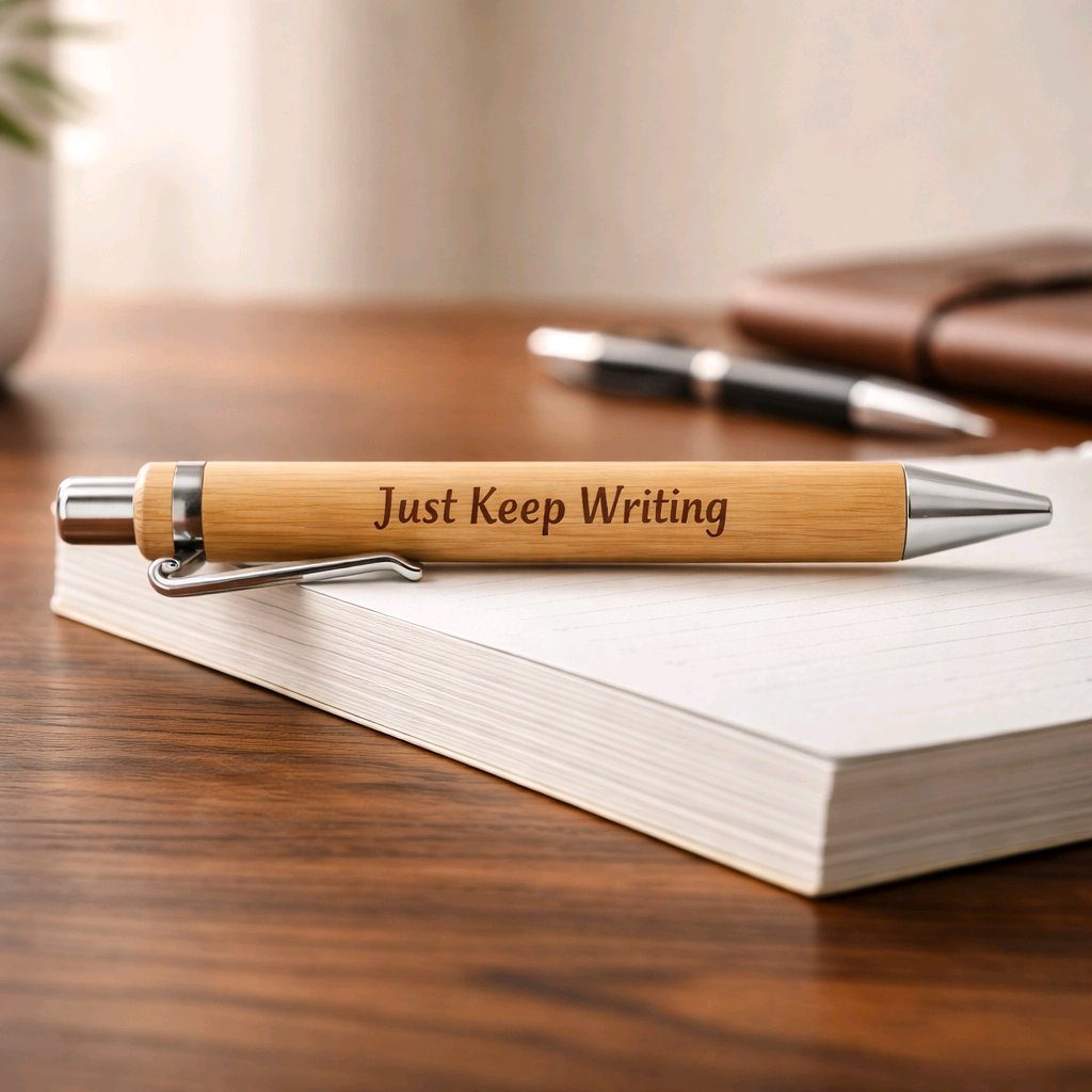 Engraved wooden pen personalised — Smooth lightweight wooden pen engraved with any name, message or ready‑made design.