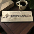 Engraved wooden sign with custom logo and text — Natural wooden sign engraved with any chosen logo, wording or personalised message.