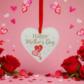 Happy Mother’s Day hanging glass heart — Glass hanging heart featuring a Mother’s Day message with optional personalised photo or text.