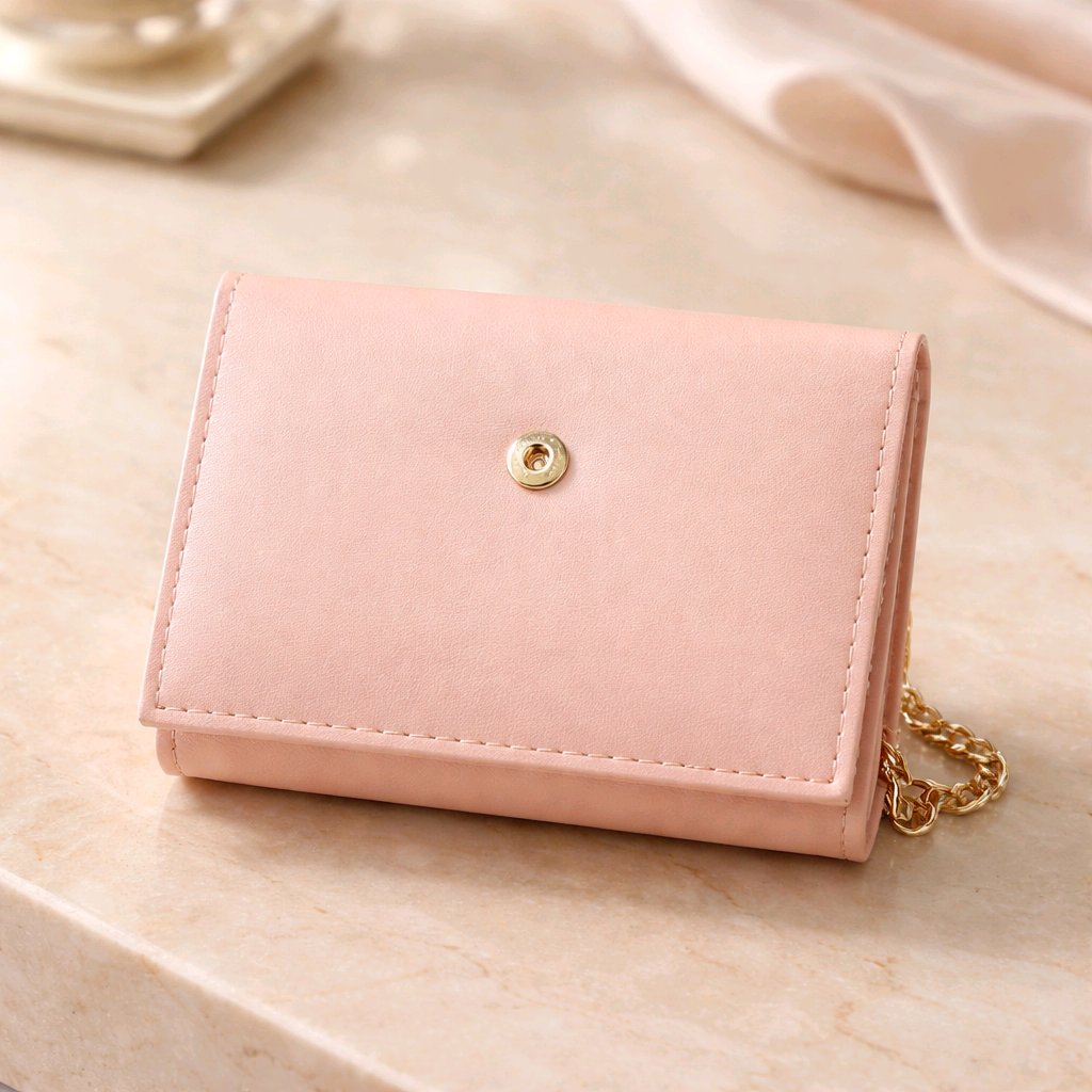 Custom faux leather purse gift — Pink or grey personalised purse with engraved text, ideal as a UK gift.