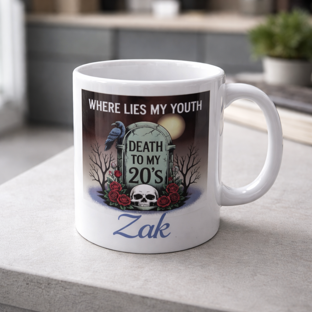 Personalised 11oz mug any text or image — Classic 11oz ceramic mug printed with any name, slogan, artwork or placeholder text.