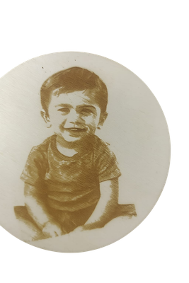 Personalised wooden coaster logo or message — Custom engraved coaster ideal for meaningful messages, branding or cherished photos.