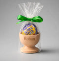 Personalised wooden egg cup with Cadbury Creme Egg — Wooden egg cup engraved with any name, paired with a Cadbury Creme Egg.