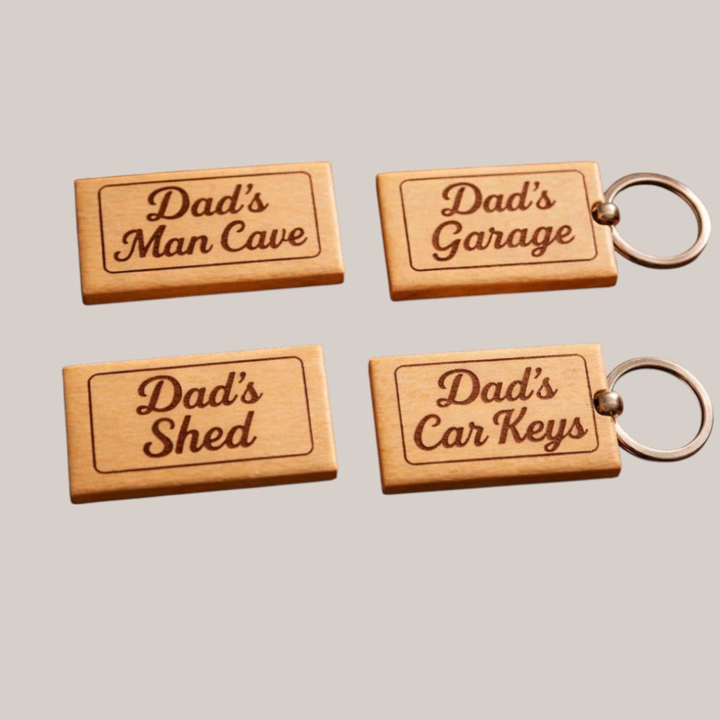 Personalised wooden keyring custom engraving — Handcrafted wooden keyring engraved with your chosen name, date or message.
