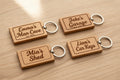 Personalised Engraved Wooden Keyring — Any Name or Message