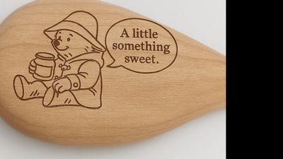 Wooden spoon engraved to order — Custom engraved spoon featuring any uploaded logo, text or message.